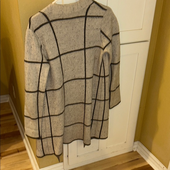 Eileen Fisher Beige and Black Grid Blazer - Picture 4 of 5